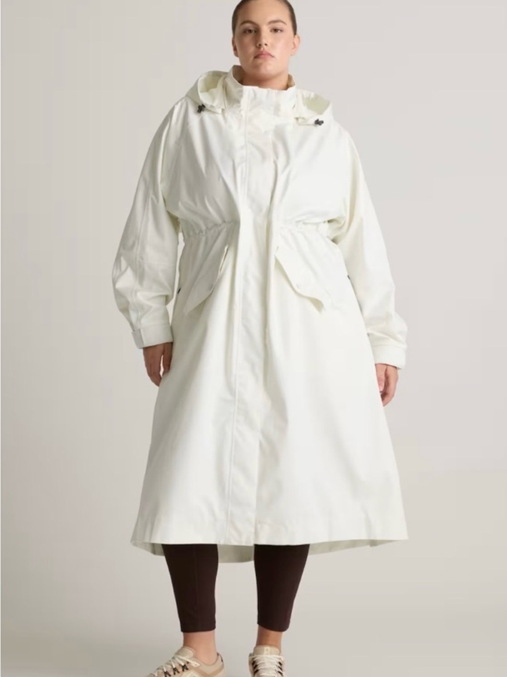 QUINCE Weatherproof Rain Trench Coat Small Frost